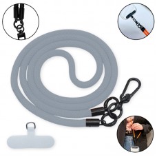 Cordão de Pescoço Grosso para celular 60cm - Cinza